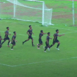 Aksi penentu kemenangan dari Nival yang membawa hasil positif bagi Malang United U-17.