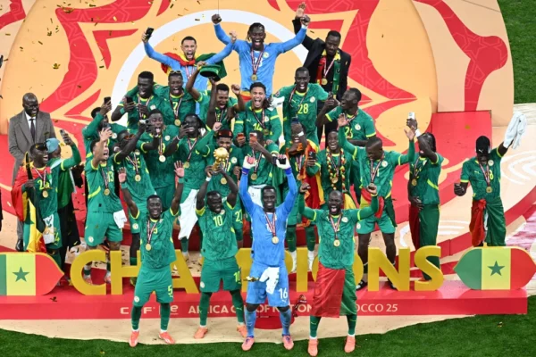 Pemain Senegal rayakan gelar juara Piala Afrika setelah kemenangan dramatik