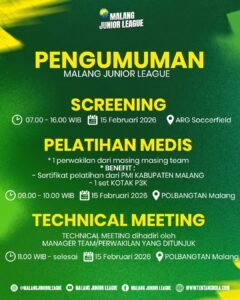 Pengumuman MJL: Screening, Pelatihan Medis, dan Technical Meeting Digelar 15 Februari 2026