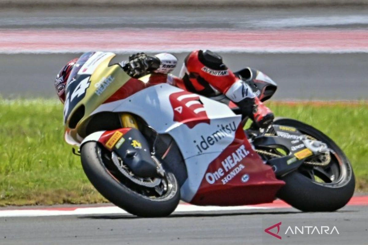 Mario Aji gagal finis di Moto2 Spanyol 2026 setelah crash di Jerez.