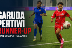 Pemain Garuda Pertiwi menghadapi Thailand pada final Srikandi Merdeka Cup 2026 di Kudus.