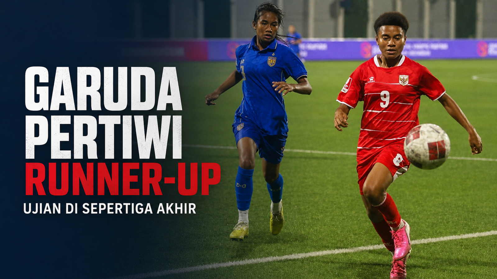Pemain Garuda Pertiwi menghadapi Thailand pada final Srikandi Merdeka Cup 2026 di Kudus.