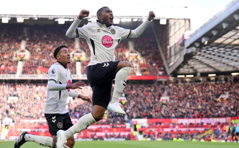 Selebrasi gol Bournemouth saat menang 3-0 atas Manchester United di Old Trafford, 25 Oktober 2026.