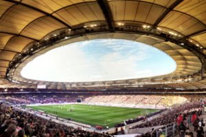 Panorama bagian dalam stadion Stuttgart pada Oktober 2011