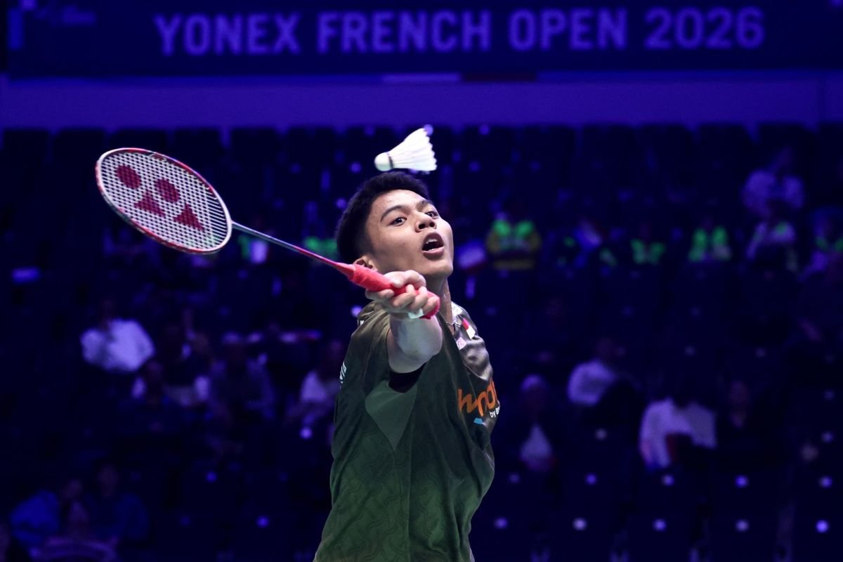 Moh Zaki Ubaidillah bertanding pada perempat final French Open 2026, 23 Oktober 2026.